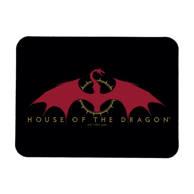 KAMMAREN FÖR DRAGON | Red Dragon Graphic Magnet (Horisontell)