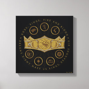 KAMMAREN FÖR DRAGON Sju Kingdoms Krona Graphic Canvastryck