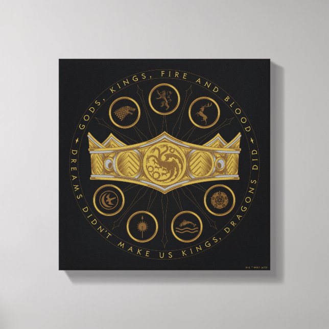 KAMMAREN FÖR DRAGON | Sju Kingdoms Krona Graphic Canvastryck (Framsida)