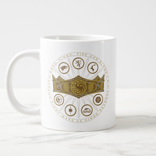 KAMMAREN FÖR DRAGON | Sju Kingdoms Krona Graphic Jumbo Mugg (Vänster)