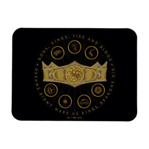 KAMMAREN FÖR DRAGON   Sju Kingdoms Krona Graphic Magnet