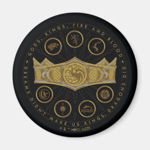 KAMMAREN FÖR DRAGON Sju Kingdoms Krona Graphic Magnet