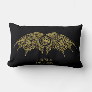 KAMMAREN FÖR DRAGON Winged Targaryen Vapensköld Lumbarkudde