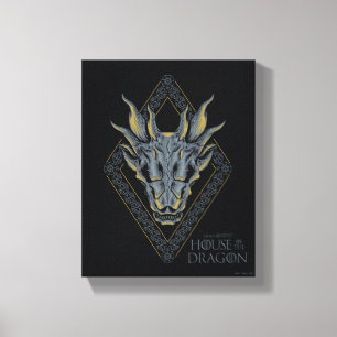 KAMMAREN FÖR DRAGONEN Balerion Skull Diamond Vap Canvastryck