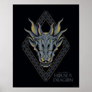 KAMMAREN FÖR DRAGONEN   Balerion Skull Diamond Vap Poster