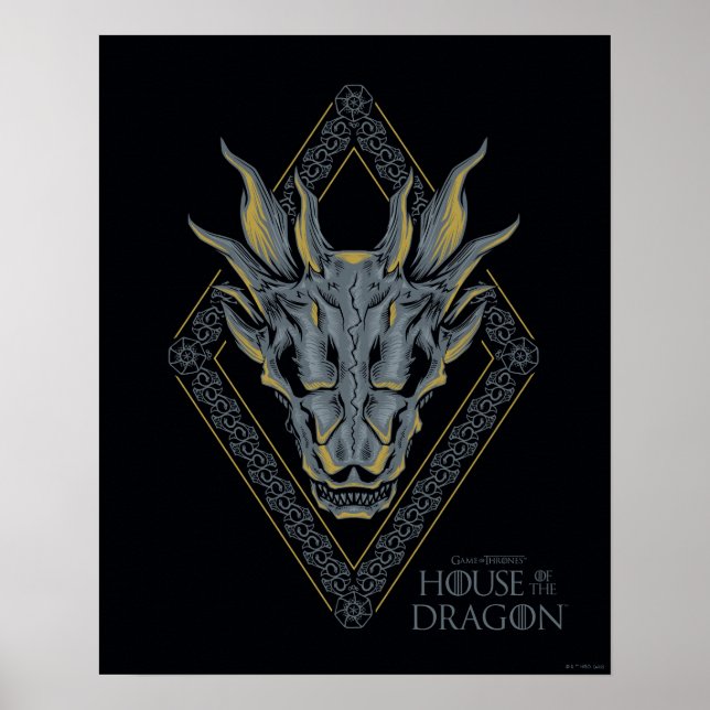KAMMAREN FÖR DRAGONEN | Balerion Skull Diamond Vap Poster (Framsidan)