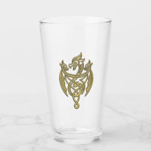 KAMMAREN FÖR DRAGONEN Golden Filigree Dragon Vap Glaskopp