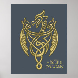 KAMMAREN FÖR DRAGONEN Golden Filigree Dragon Vap Poster