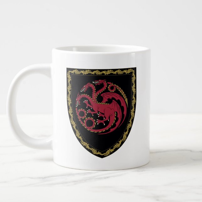 KAMMAREN FÖR DRAGONEN | House Targaryen Vapensköld Jumbo Mugg (Vänster)