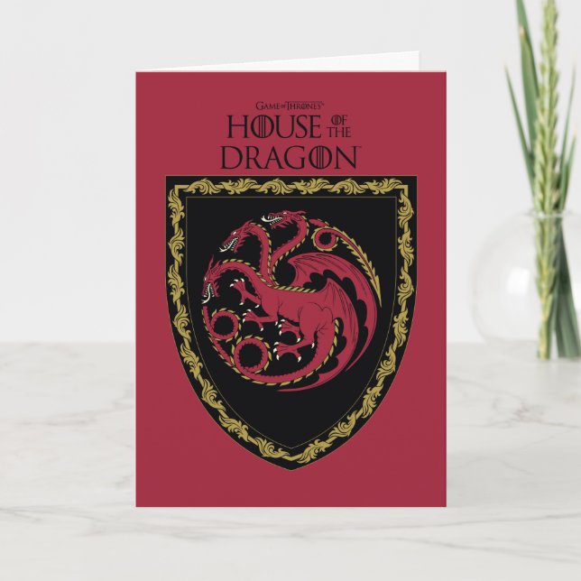 KAMMAREN FÖR DRAGONEN | House Targaryen Vapensköld Kort (Framsida)