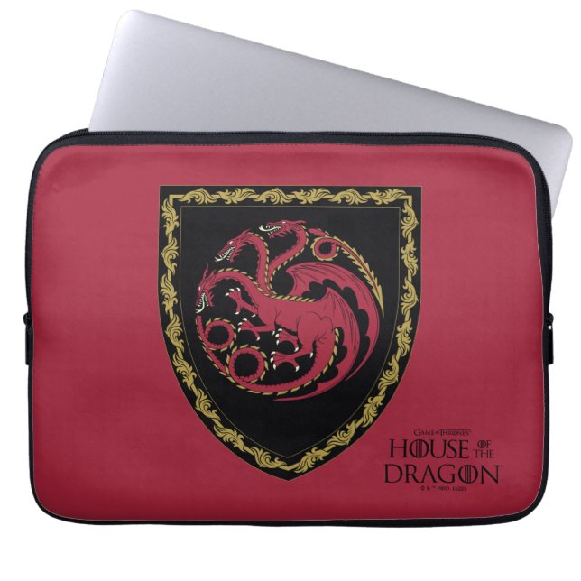 KAMMAREN FÖR DRAGONEN | House Targaryen Vapensköld Laptop Fodral (Framsidan)