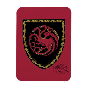 KAMMAREN FÖR DRAGONEN House Targaryen Vapensköld Magnet