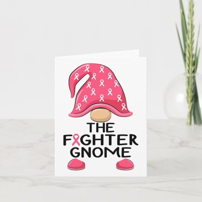 Kammaren Gnome - Breast Cancer Awareness Gnome Kort (Framsida)
