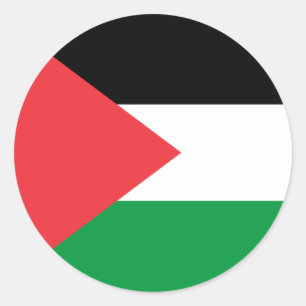 Kammaren med Flagga Palestina Runt Klistermärke