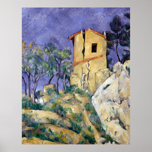 Kammaren med krackade väggar - Paul Cézanne Poster (Framsidan)