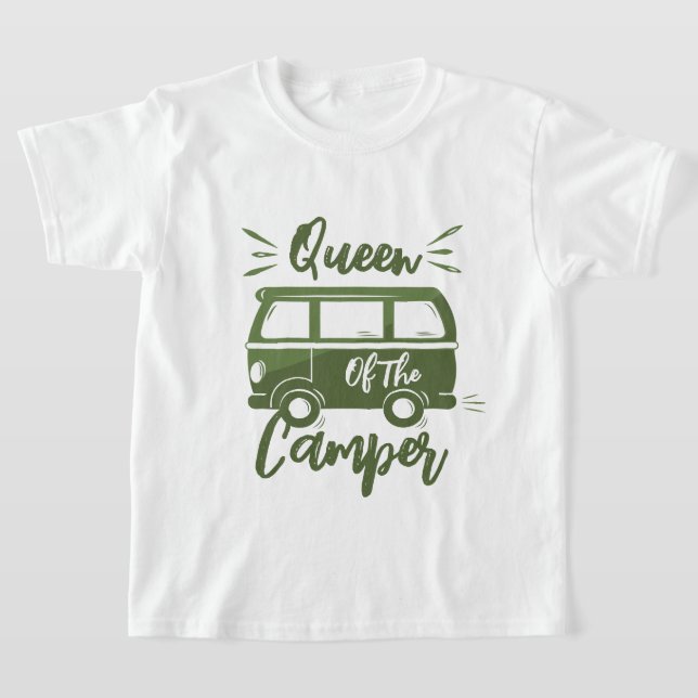 Kammarens drottning, gåva till Camper Queen T Shirt (Laydown)