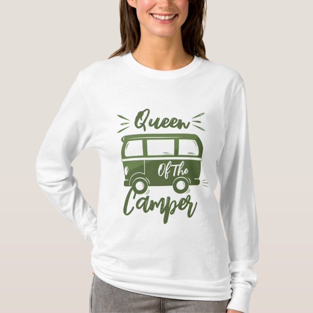 Kammarens drottning, gåva till Camper Queen T Shirt (Framsida)