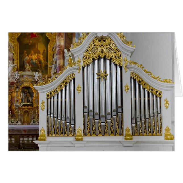 Kammarorgel i Wieskirche, Bayern OBS Kort (Framsidan Horizontal)