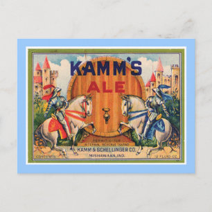 Kamm's Ale Vintage Label Vykort