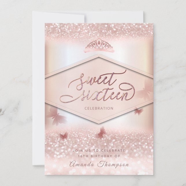 Kammussel i ro guld inbjudningar (Framsida)