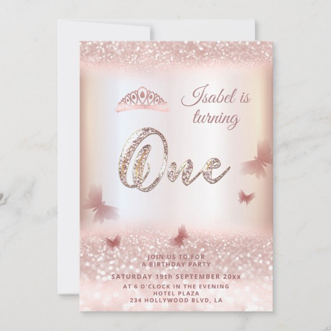 Kammussel i ro guld inbjudningar (Framsida)