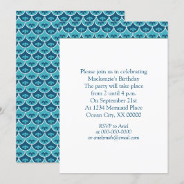 Kammussla blommönster anpassade färger fest inbjudningar