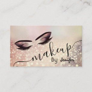 Kammussla lyxmakeup ögon calligraphy visitkort