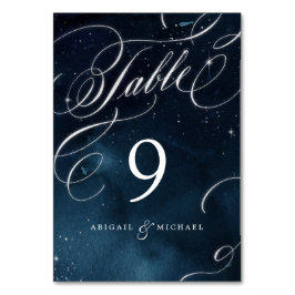 Kammussla med marinkammussla i vintage bröllop bordsnummer