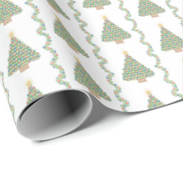 Kammussla Träd och Grenar Inpackningspapper Presentpapper