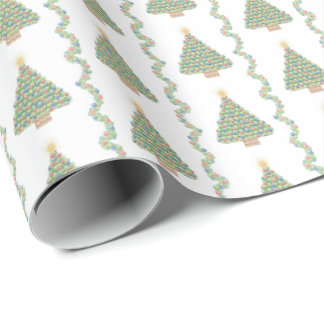 Kammussla Träd och Grenar Inpackningspapper Presentpapper