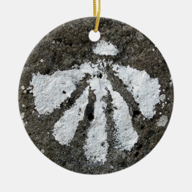 Kammusslasnäckaprydnad Julgransprydnad Keramik (Framsidan)