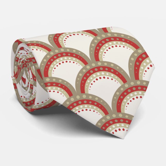 Kammusslor, Höst färger, grädde, rost, tan Slips (Rullad)