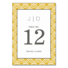 Kammusslor med lager bordsnummer