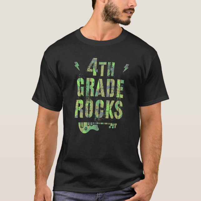 Kamo 4:e Klass Sten Camp Teacher Squad 4 Gra T Shirt (Framsida)
