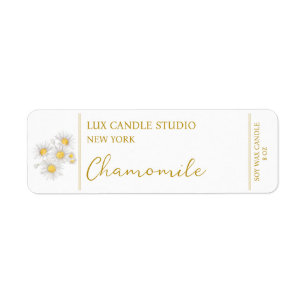 Kamomile Candle-etikett Returadress Etikett