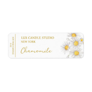 Kamomile Candle-etikett Returadress Etikett