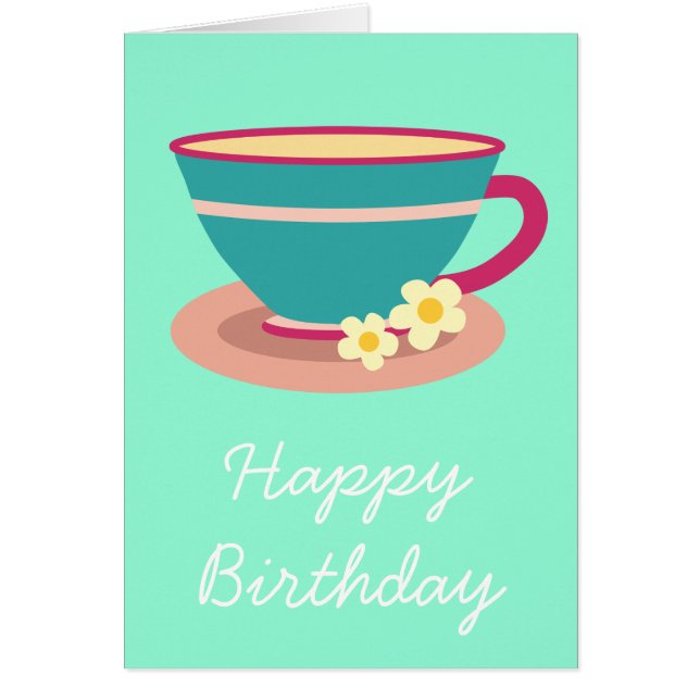 Kamomile te för te älskare hälsningskort (Framsidan)