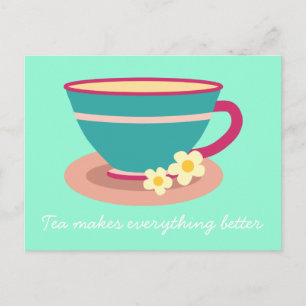 Kamomile te för te älskare vykort