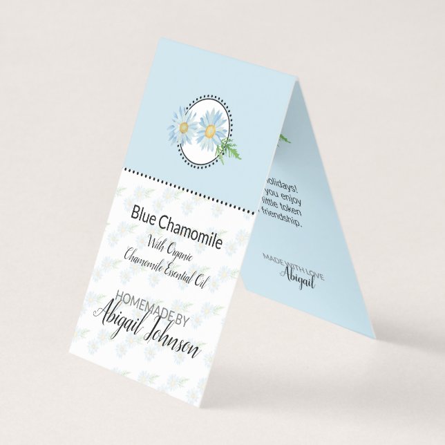 Kamomill Hemmagjord Bad & Kropps Etikett | Gåvobre Kort (Framsida)
