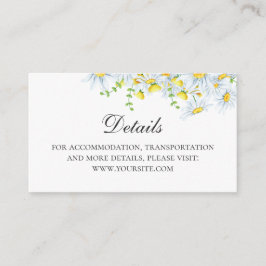 Kamomill. Landsblommor detaljer. Blommig bröllop Tilläggskort