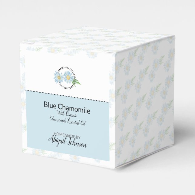 Kamomill Vildblomma | Förpackningslåda för bad och Presentaskar (Framsidan Sidan)