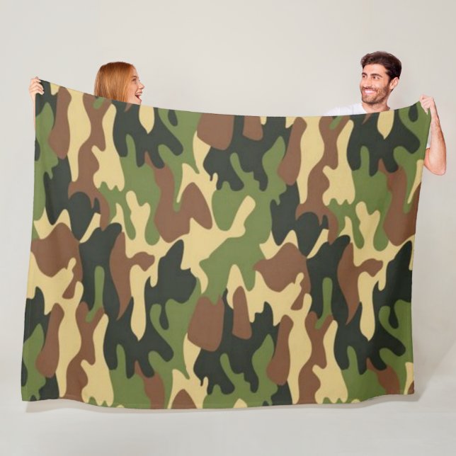 Kamouflage 1 60 x 80 Fleece Blanket (På plats)