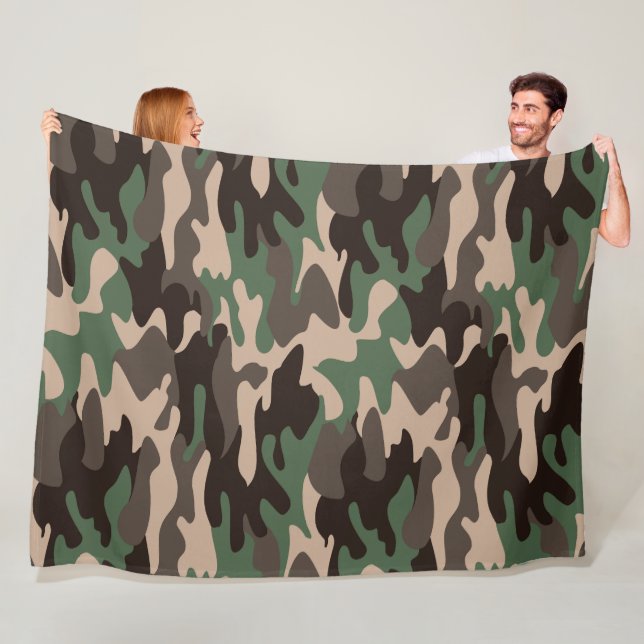 Kamouflage 2 60 x 80 Fleece Blanket (På plats)