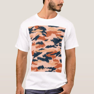 Kamouflage Abstrakt: Vintage Sömlöst Tapet. T Shirt