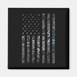 Kamouflage American Flagga Camo Military 4:e juli Magnet