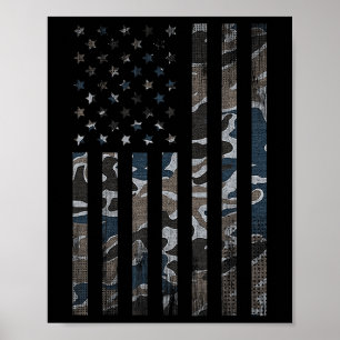 Kamouflage amerikansk flagga kamouflage militär 4 poster