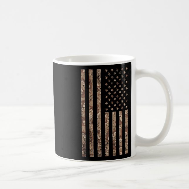 Kamouflage amerikansk flagga militär 4 juli amerik kaffemugg (Höger)
