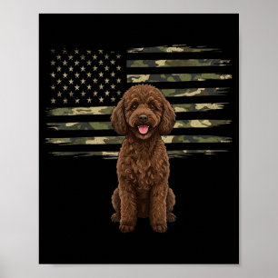 Kamouflage amerikansk flagga Odle 4 juli Patriotis Poster