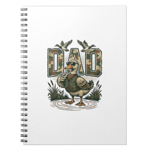 Kamouflage Ankung Papa Vintage Gravyr T-Shirt Desi Anteckningsbok