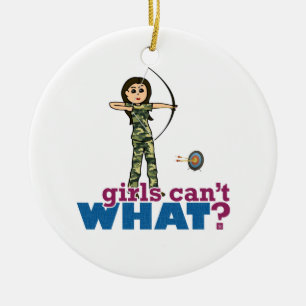 Kamouflage Archery Girl - Light Julgransprydnad Keramik
